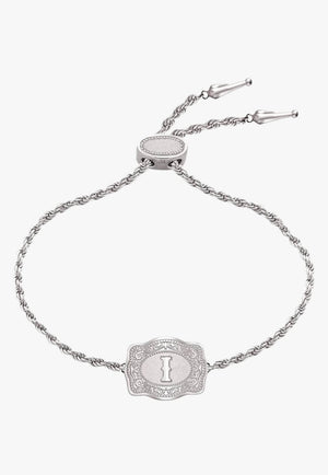 SpurWest Ultra Mini Belt Buckle Bracelet - Initial I