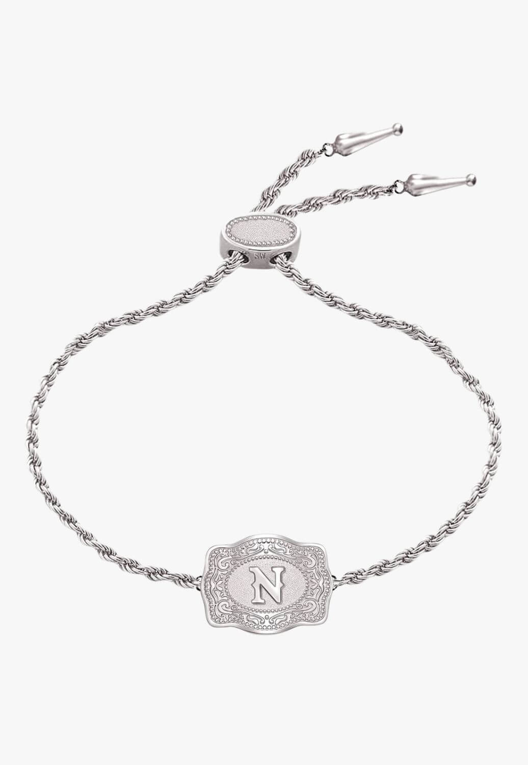 SpurWest Ultra Mini Belt Buckle Bracelet - Initial N
