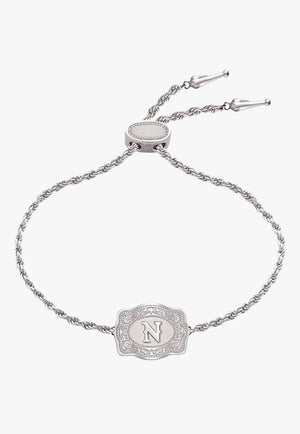 SpurWest Ultra Mini Belt Buckle Bracelet - Initial N