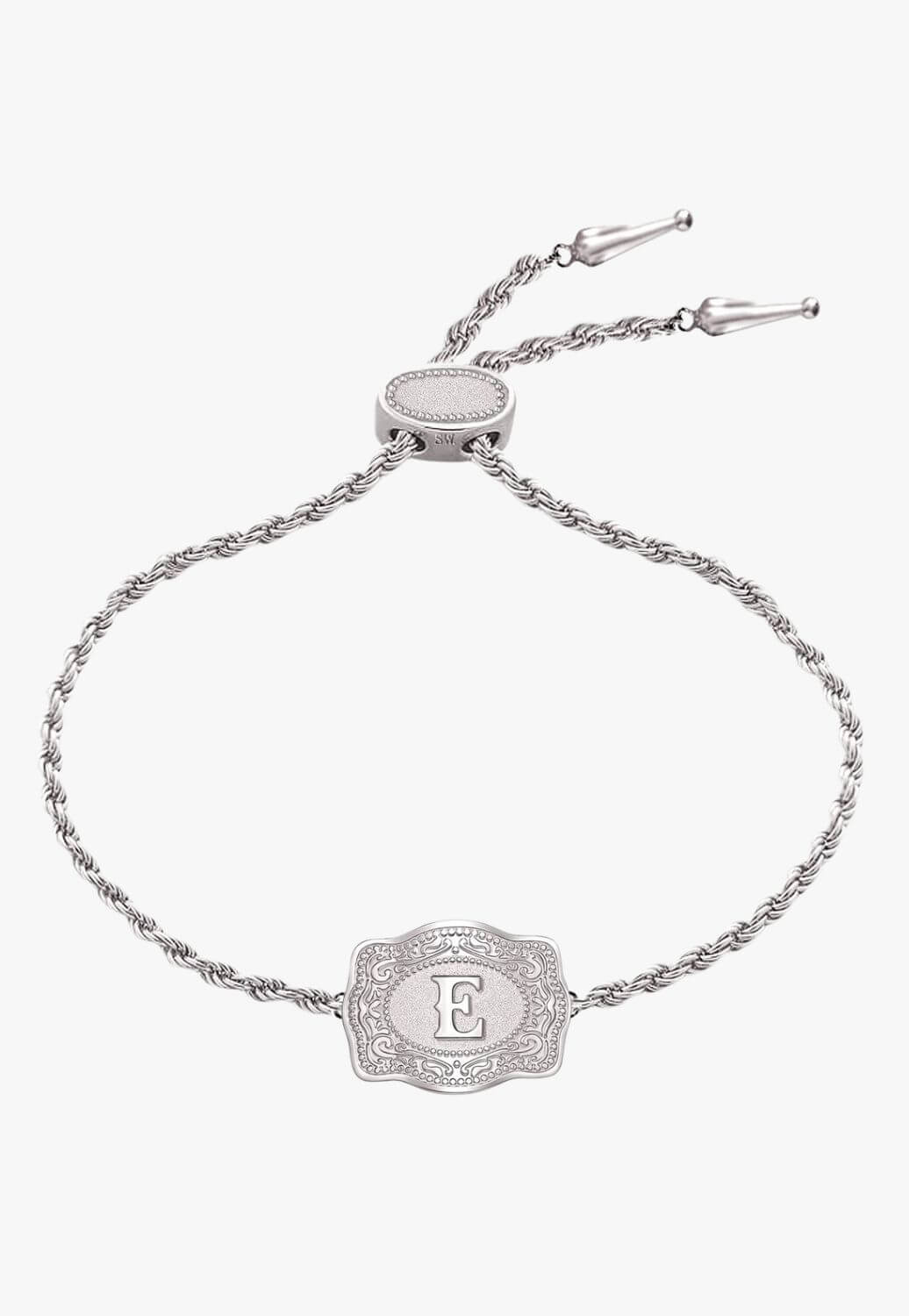 SpurWest Ultra Mini Belt Buckle Bracelet - Initial E