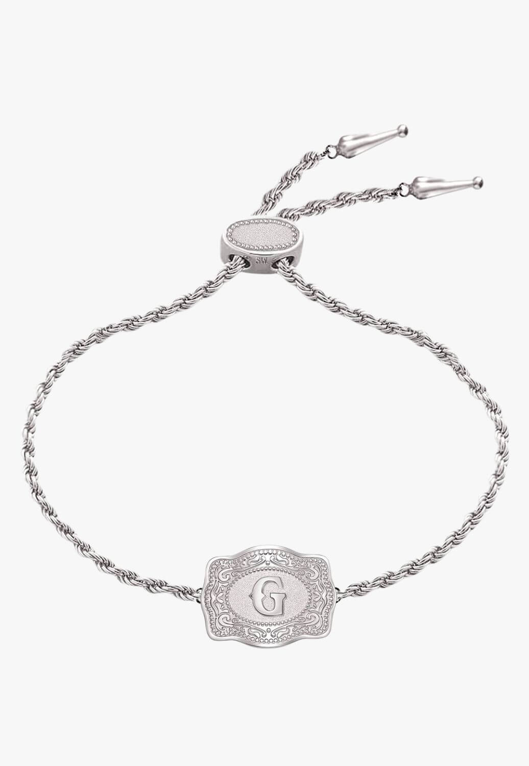 SpurWest Ultra Mini Belt Buckle Bracelet - Initial G