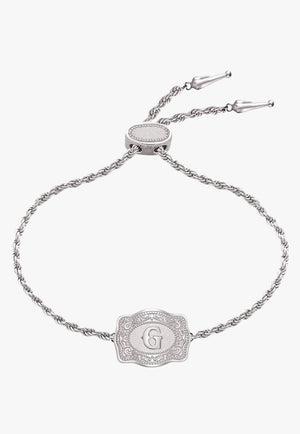 SpurWest Ultra Mini Belt Buckle Bracelet - Initial G