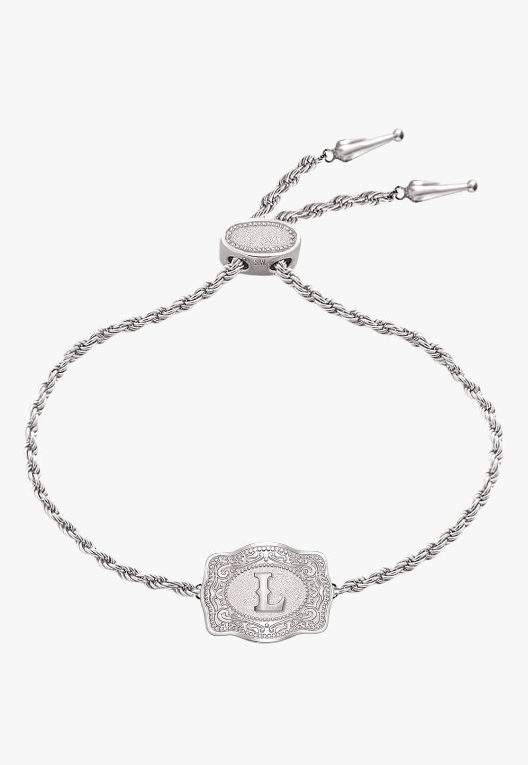 SpurWest Ultra Mini Belt Buckle Bracelet - Initial L
