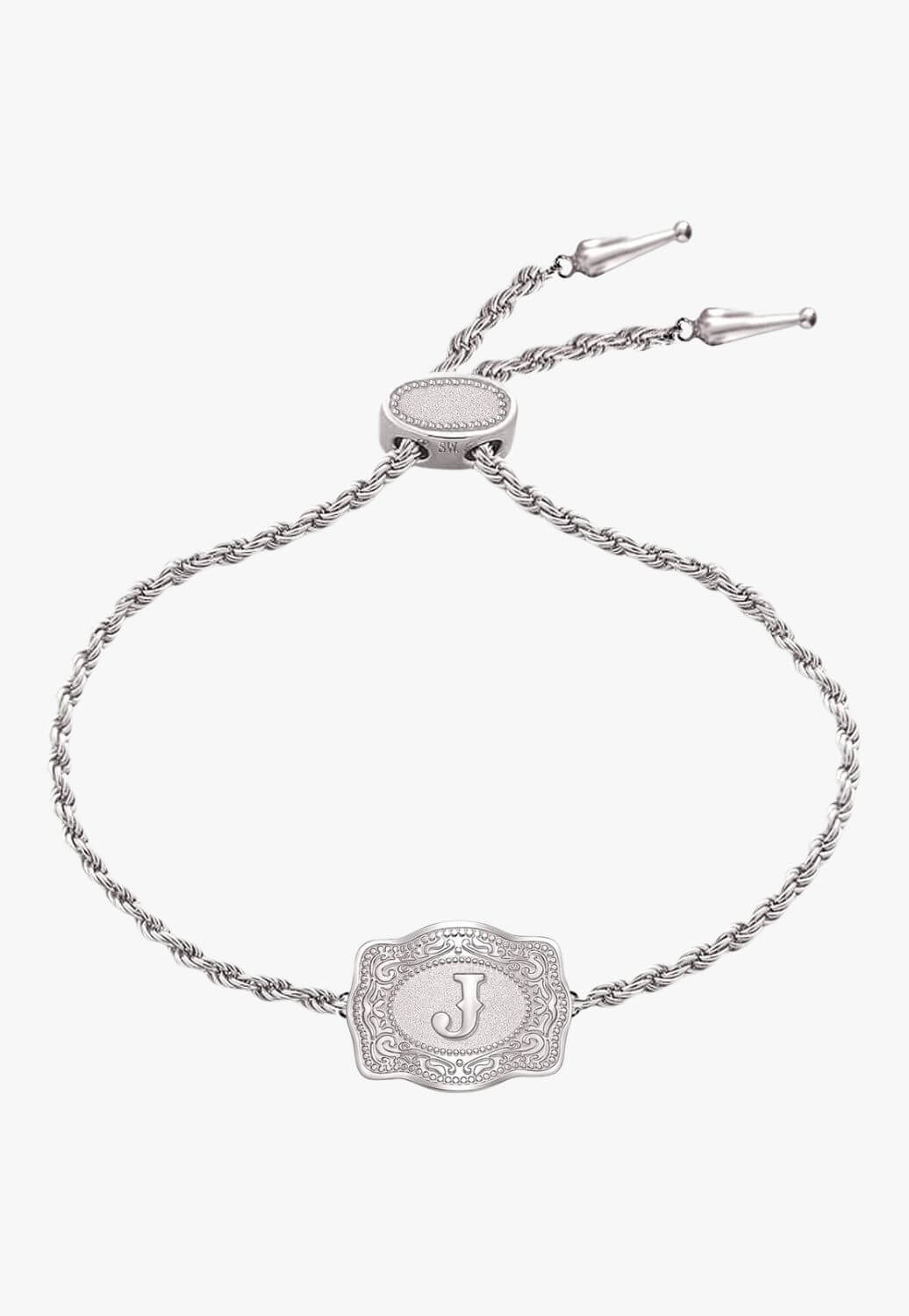 SpurWest Ultra Mini Belt Buckle Bracelet - Initial J