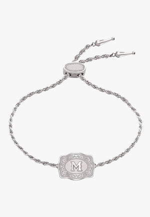 SpurWest Ultra Mini Belt Buckle Bracelet - Initial M