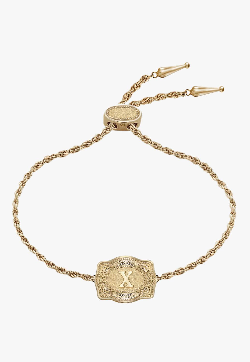 SpurWest Ultra Mini Belt Buckle Bracelet - Initial X