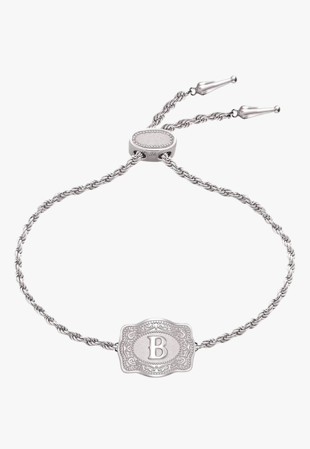 SpurWest Ultra Mini Belt Buckle Bracelet - Initial B