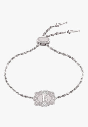 SpurWest Ultra Mini Belt Buckle Bracelet - Initial B