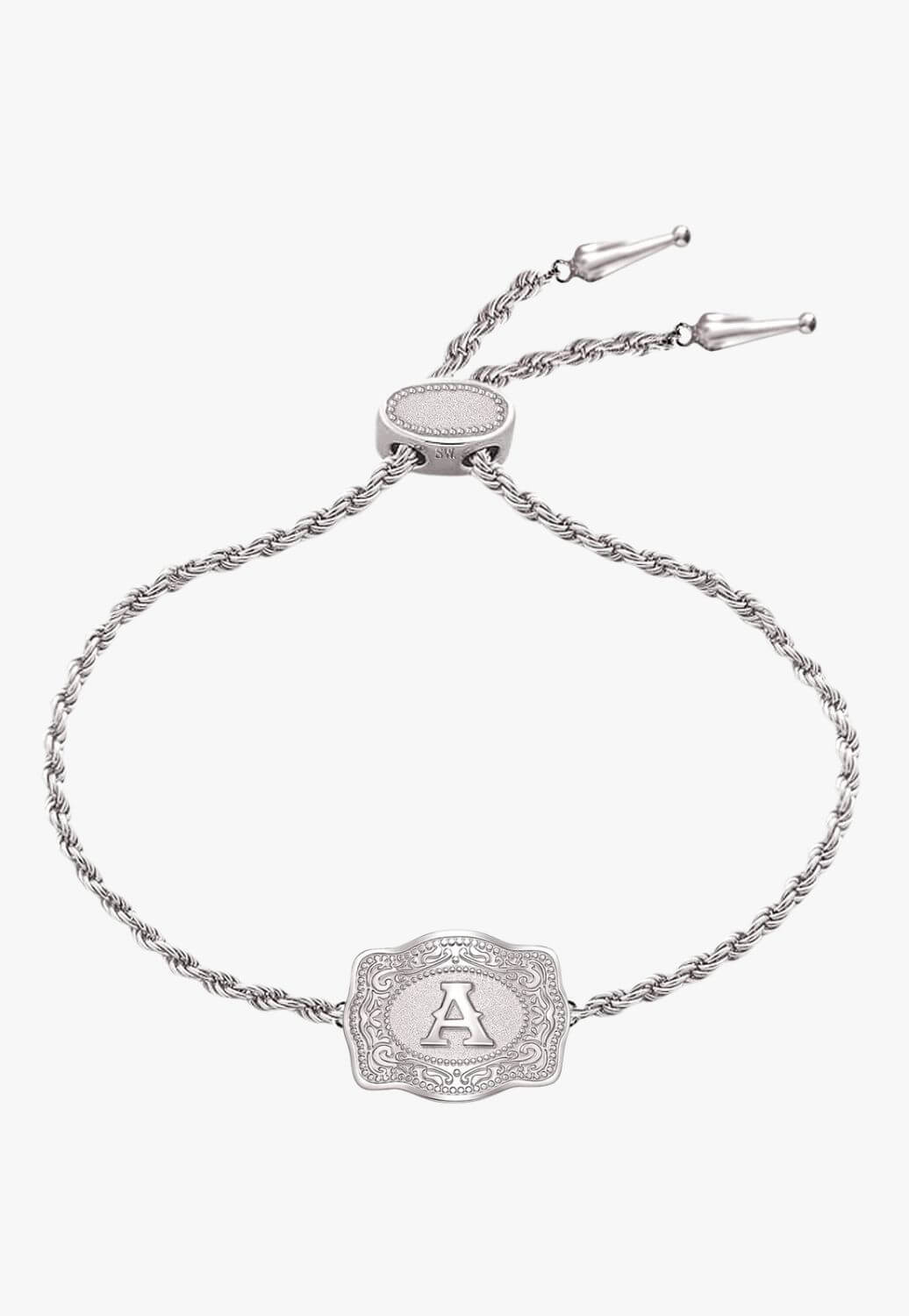 SpurWest Ultra Mini Belt Buckle Bracelet - Initial A