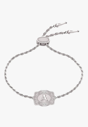 SpurWest Ultra Mini Belt Buckle Bracelet - Initial A