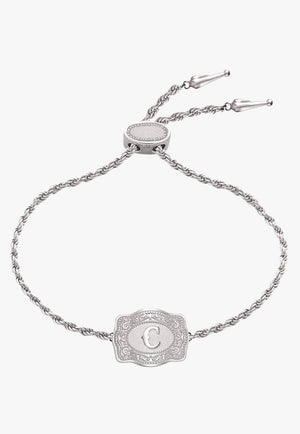 SpurWest Ultra Mini Belt Buckle Bracelet - Initial C