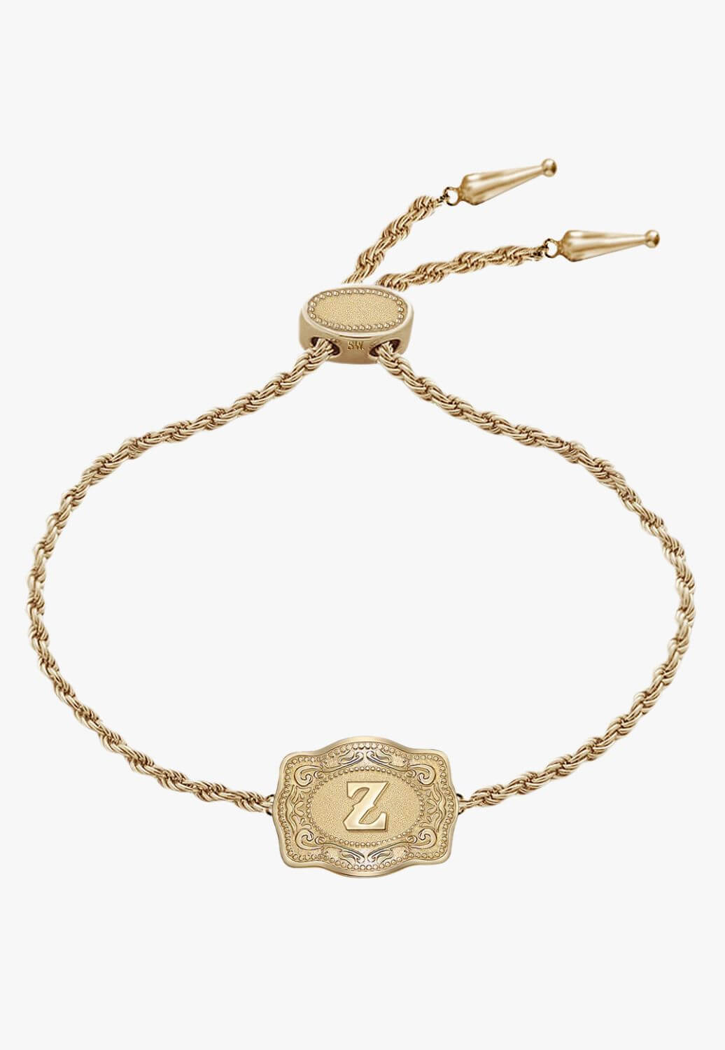 SpurWest Ultra Mini Belt Buckle Bracelet - Initial Z