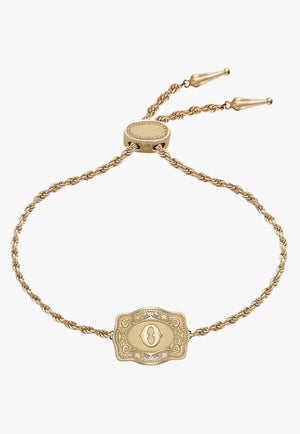 SpurWest Ultra Mini Belt Buckle Bracelet - Initial O