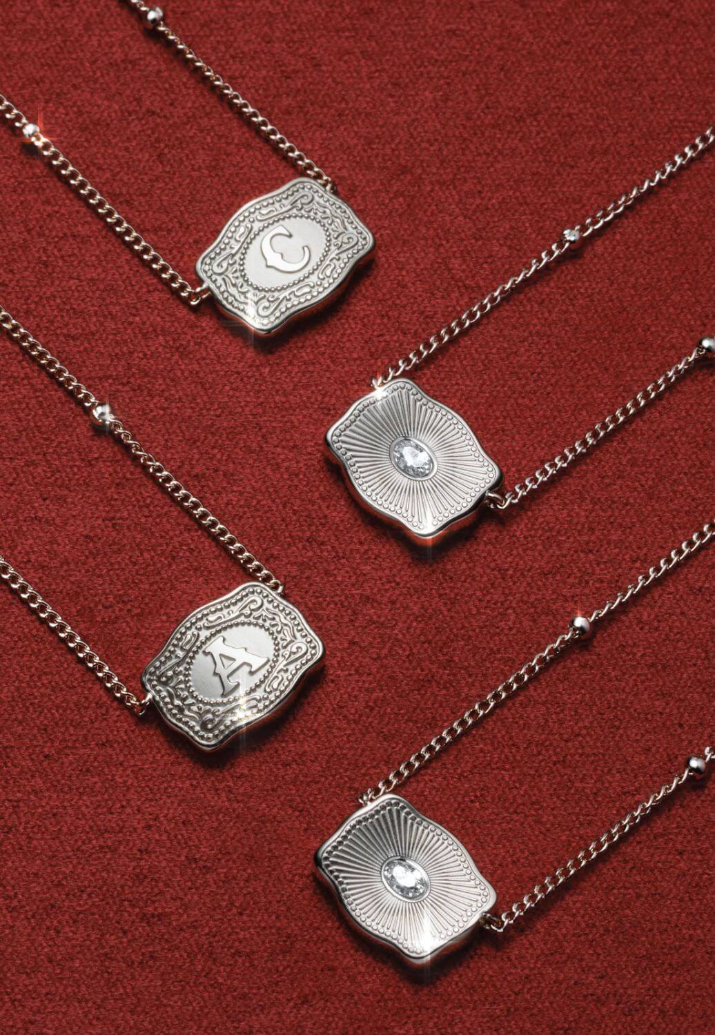 SpurWest Ultra Mini Belt Buckle Necklace - Initial Z