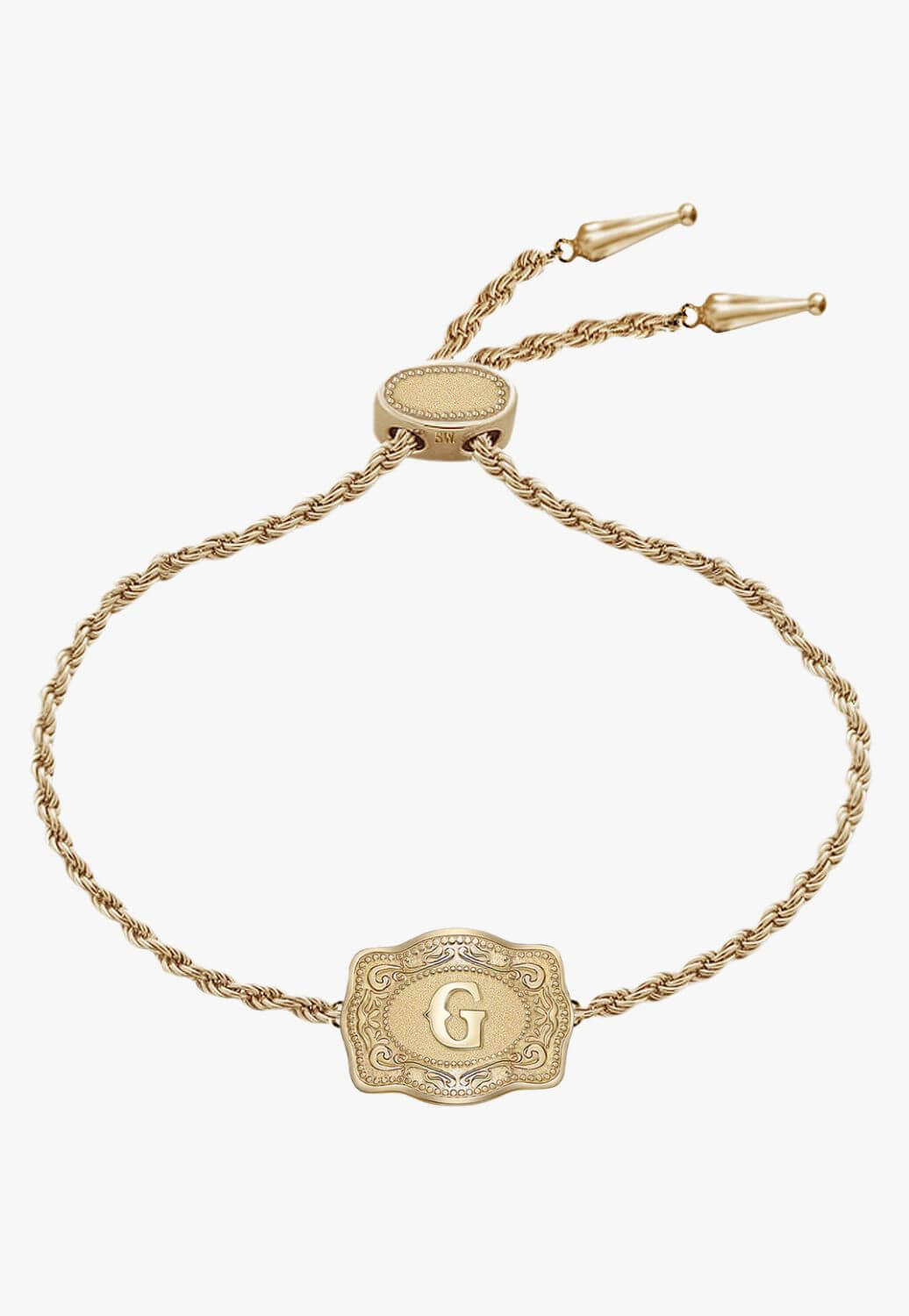 SpurWest Ultra Mini Belt Buckle Bracelet - Initial G