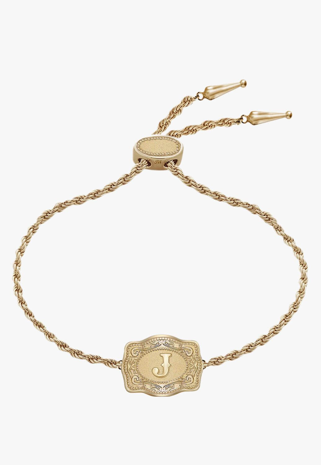 SpurWest Ultra Mini Belt Buckle Bracelet - Initial J