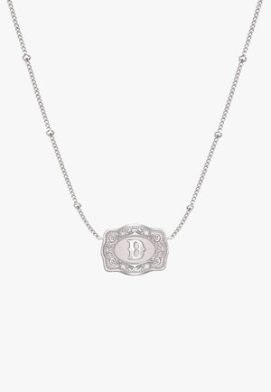 SpurWest Ultra Mini Belt Buckle Necklace - Initial D