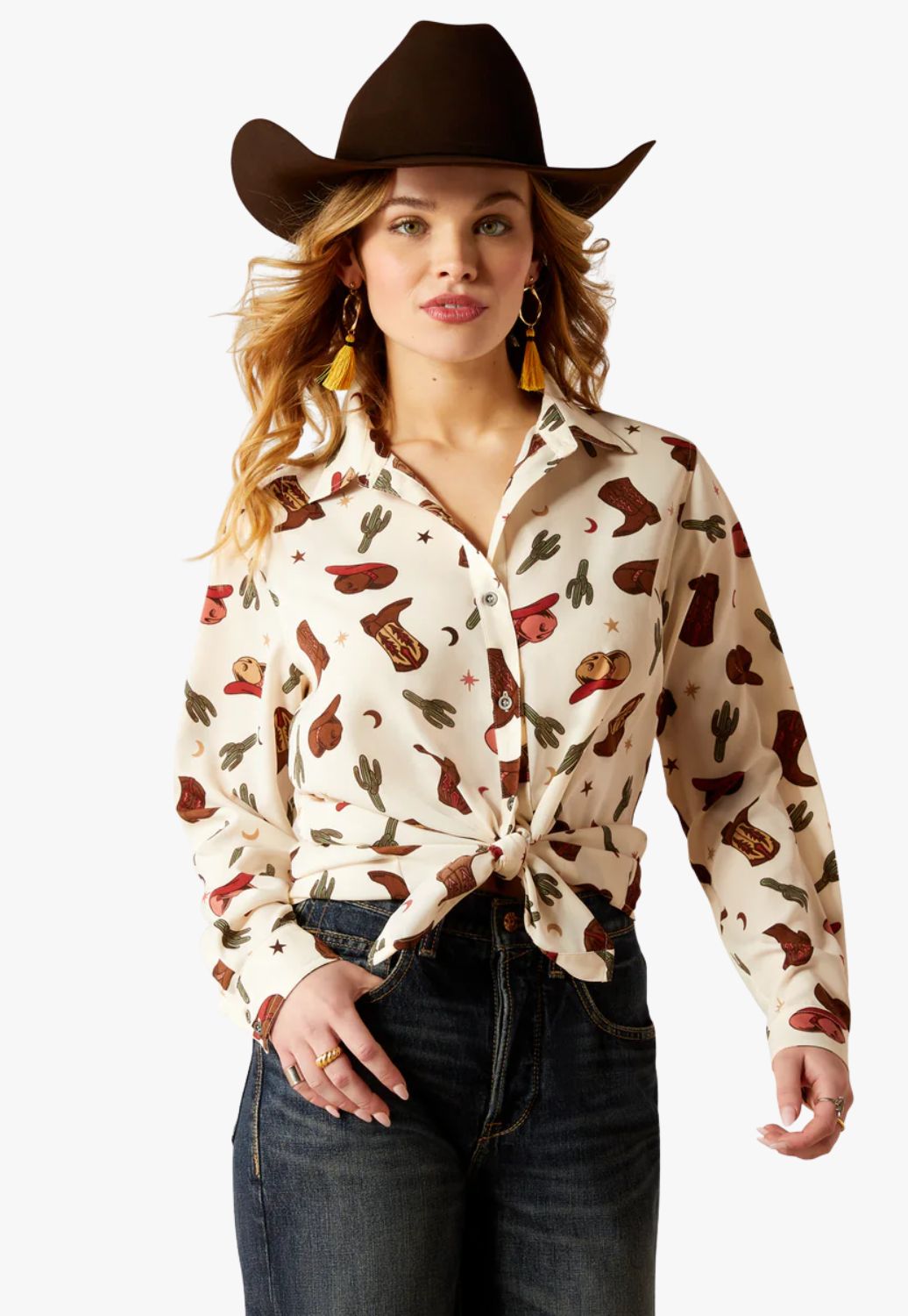 Ariat Womens Homestyle Western Long Sleeve Shirt