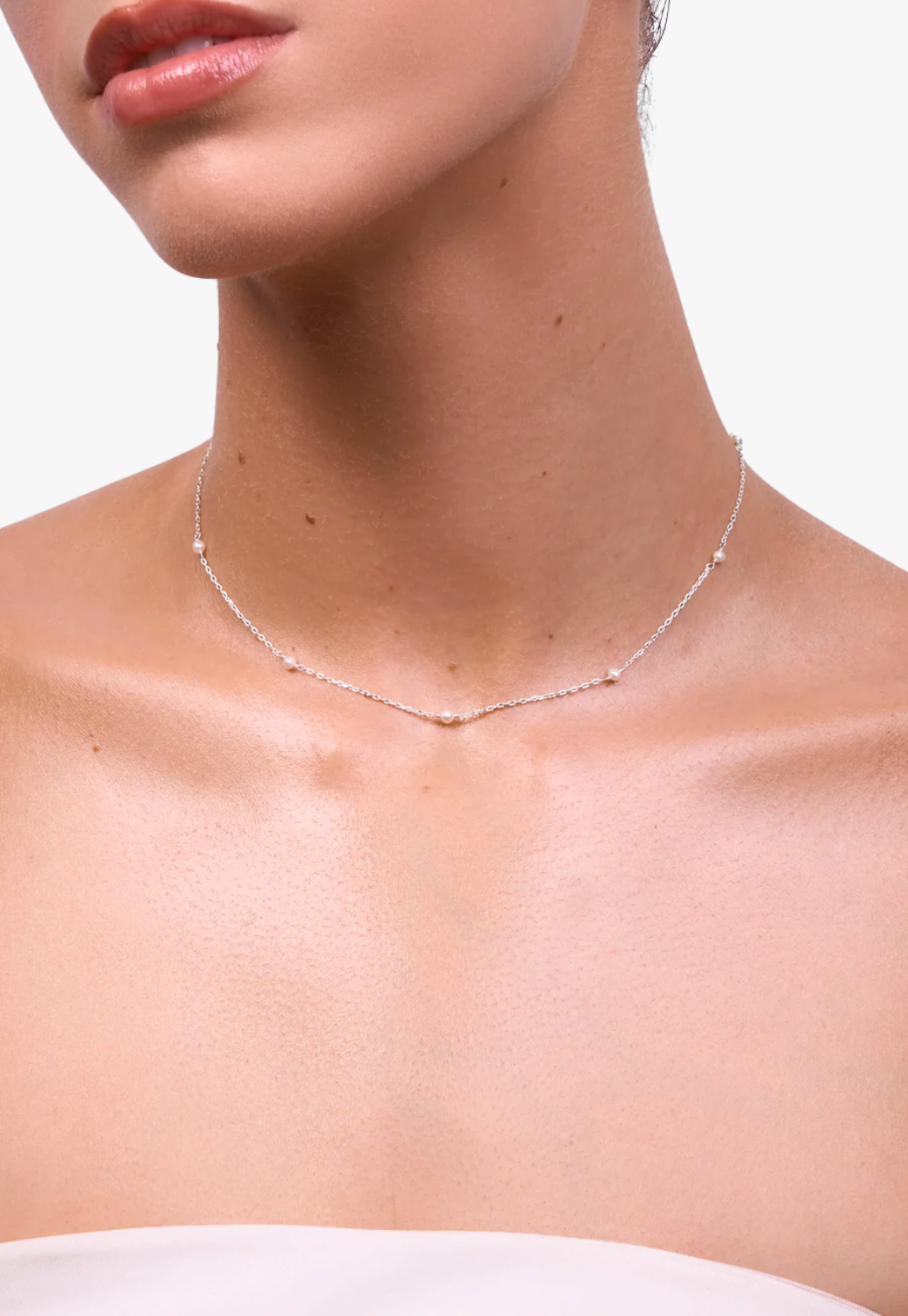 Liberte Lilibet Silver Pearl Necklace