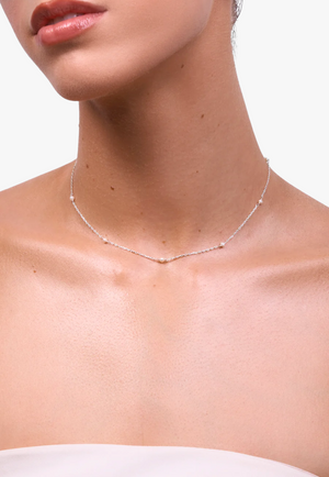 Liberte Lilibet Silver Pearl Necklace