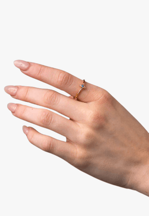 Liberte Lauren Soft Gold Clear Ring