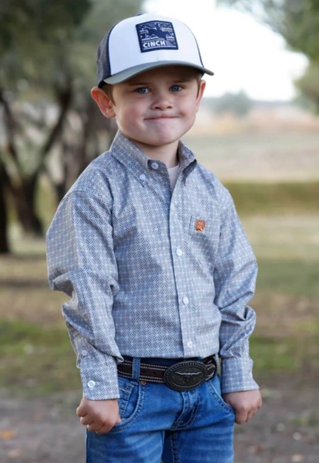 Cinch Infants Geometric Print Long Sleeve Shirt
