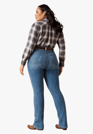 Ariat Womens REAL Clover Perfect Rise Straight Leg Jean