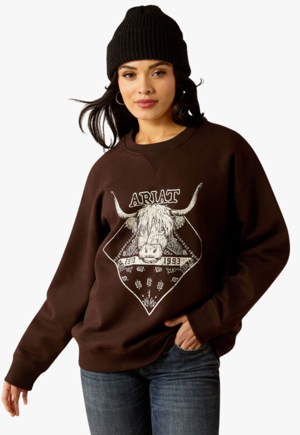 Ariat Womens Taurus Oversized Crew Sweatshirt