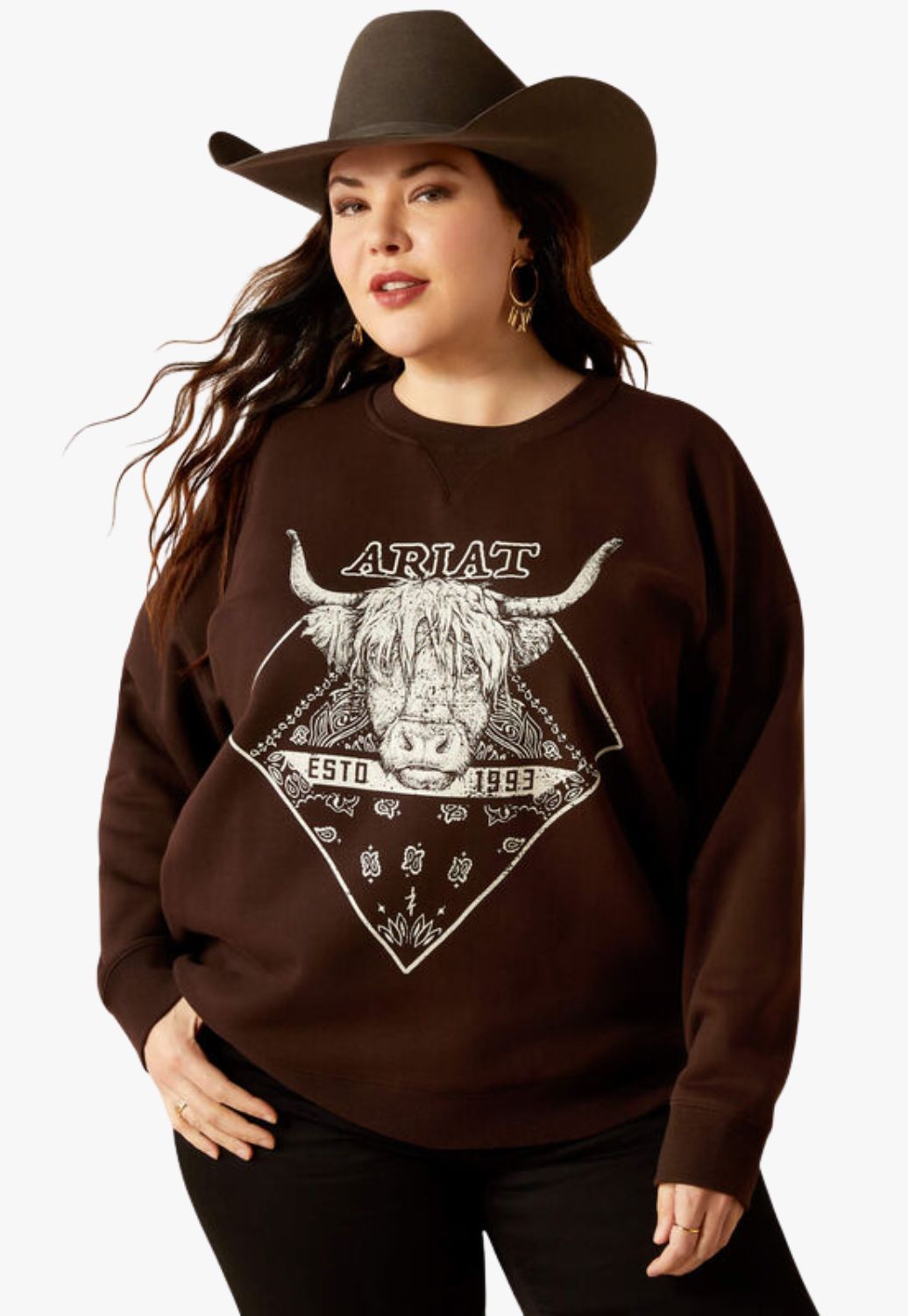Ariat Womens Taurus Oversized Crew Sweatshirt
