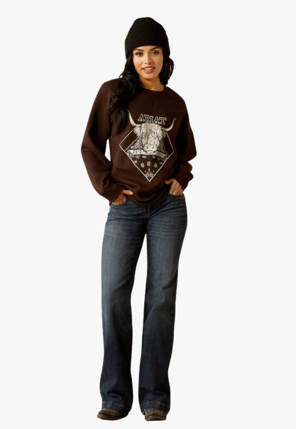 Ariat Womens Taurus Oversized Crew Sweatshirt