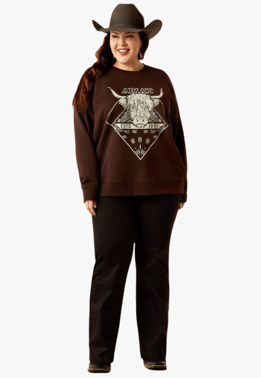 Ariat Womens Taurus Oversized Crew Sweatshirt