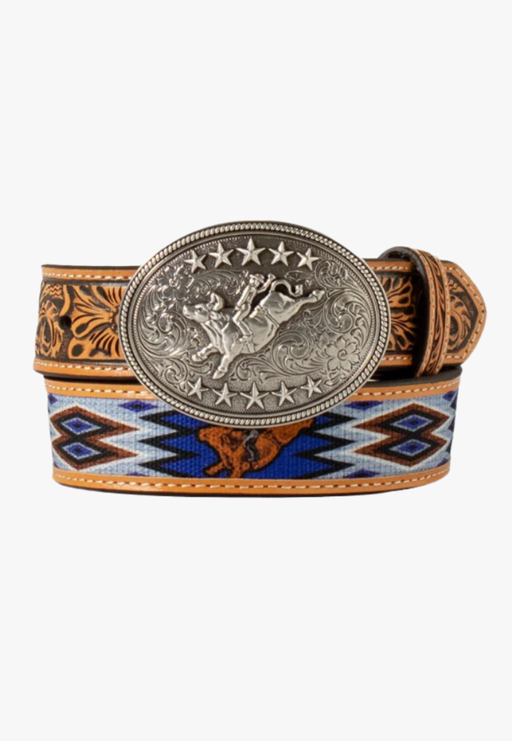 3D Boys Bullrider Canvas Inlay Belt