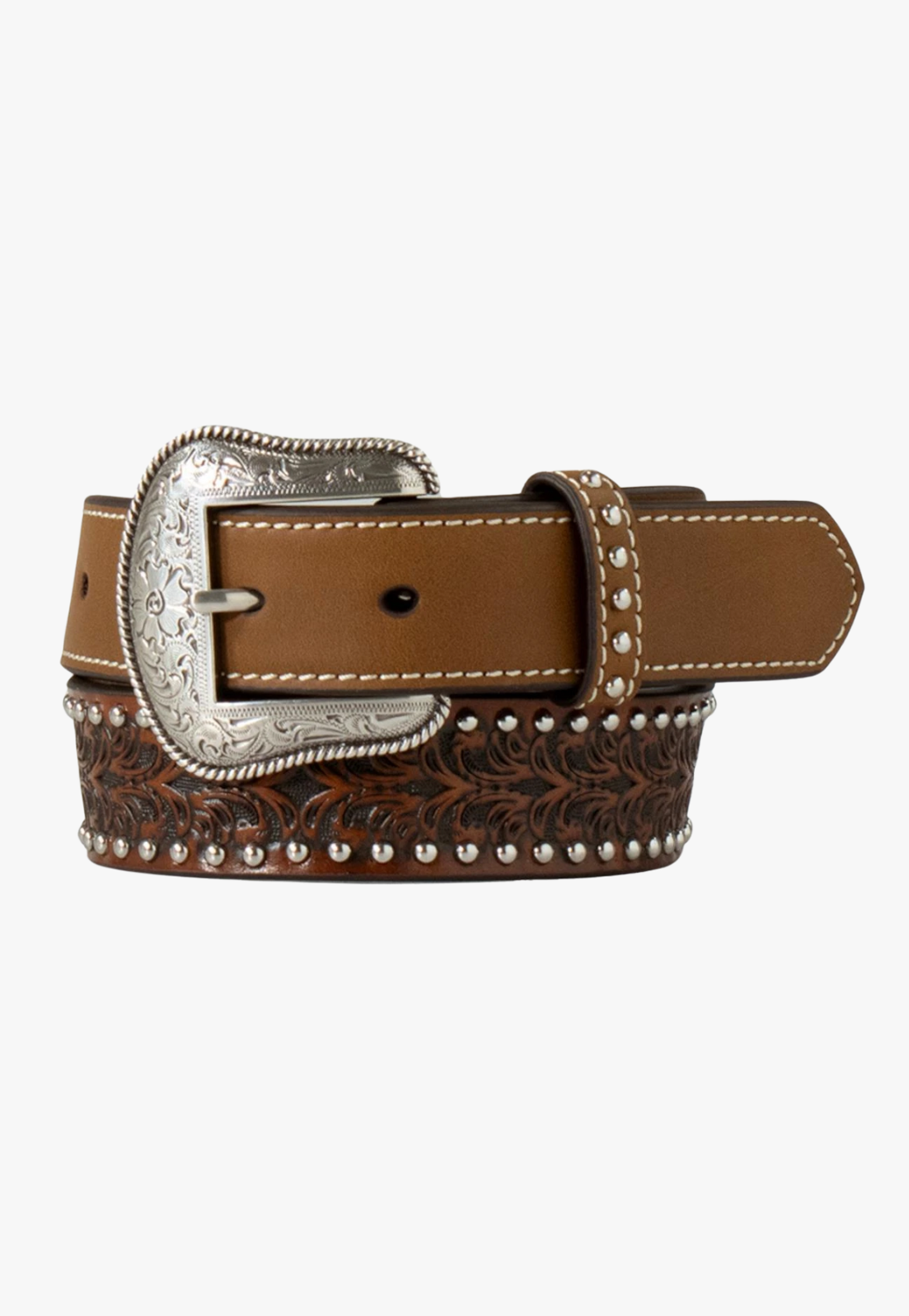 Nocona Girls Flower Tooled Belt