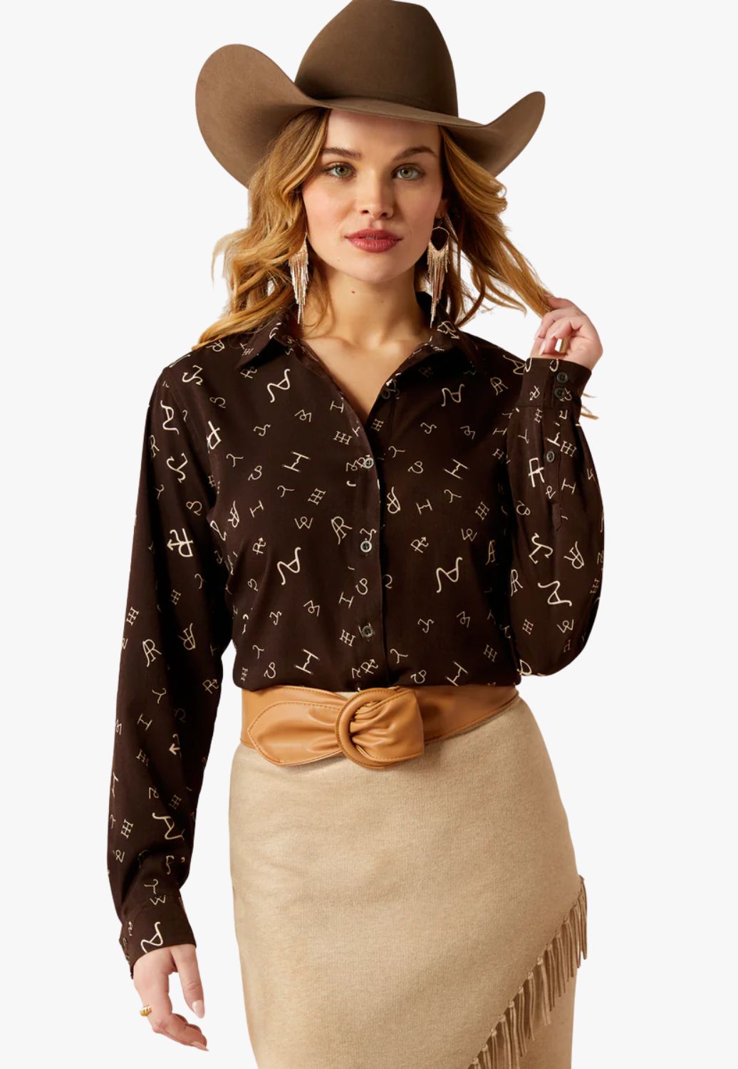 Ariat Womens Homestyle Mole Ranch Long Sleeve Shirt
