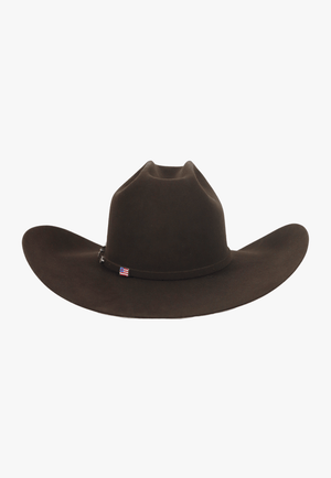 American Hat 10X Chocolate RC Crown Hat Self Band