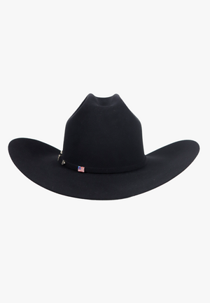 American Hat 10X Black RC Crown Hat Self Band