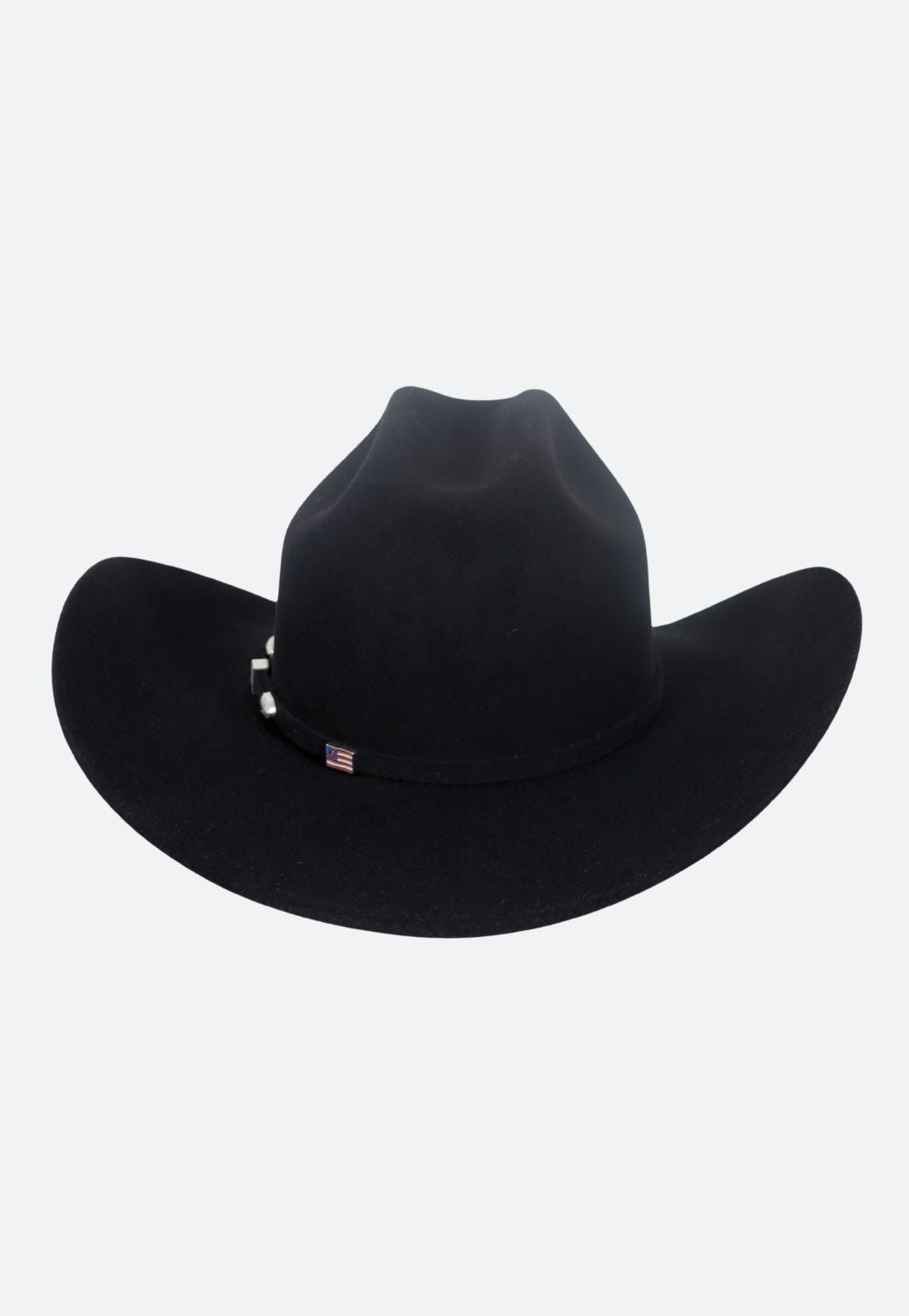 American Hat 7X Black RC Crown Hat Self Band