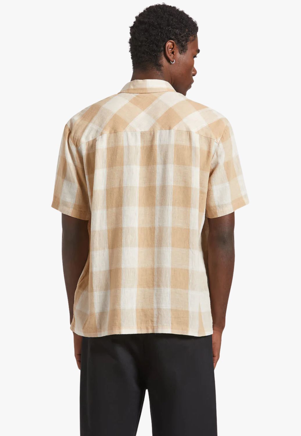 Brixton Mens Cru Linen Short Sleeve Shirt