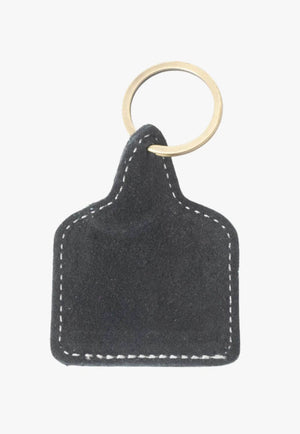 Myra Saddle Mark Embroidered Leather Key Fob