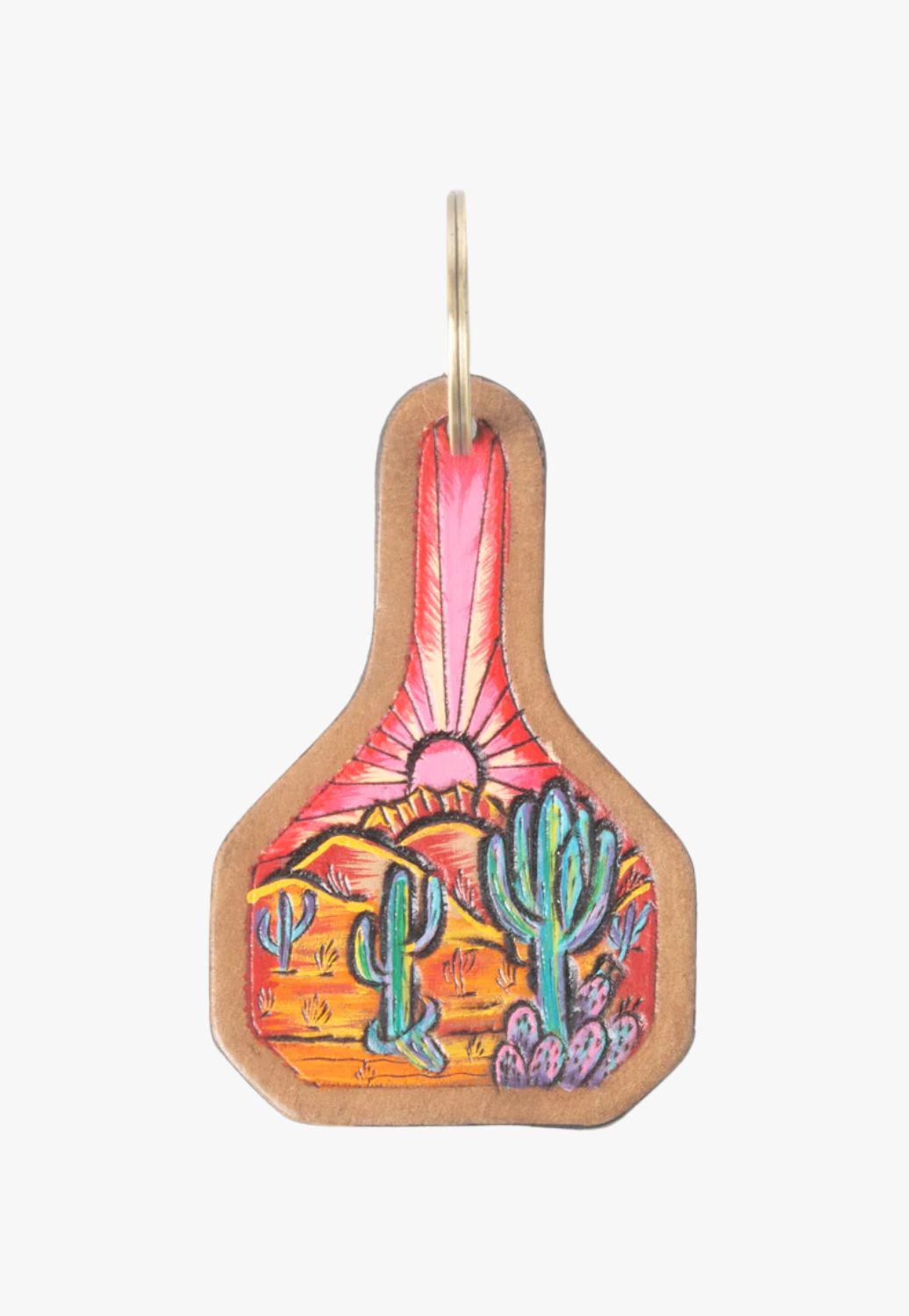 Myra Sonoran Glow Tooled Leather Key Fob