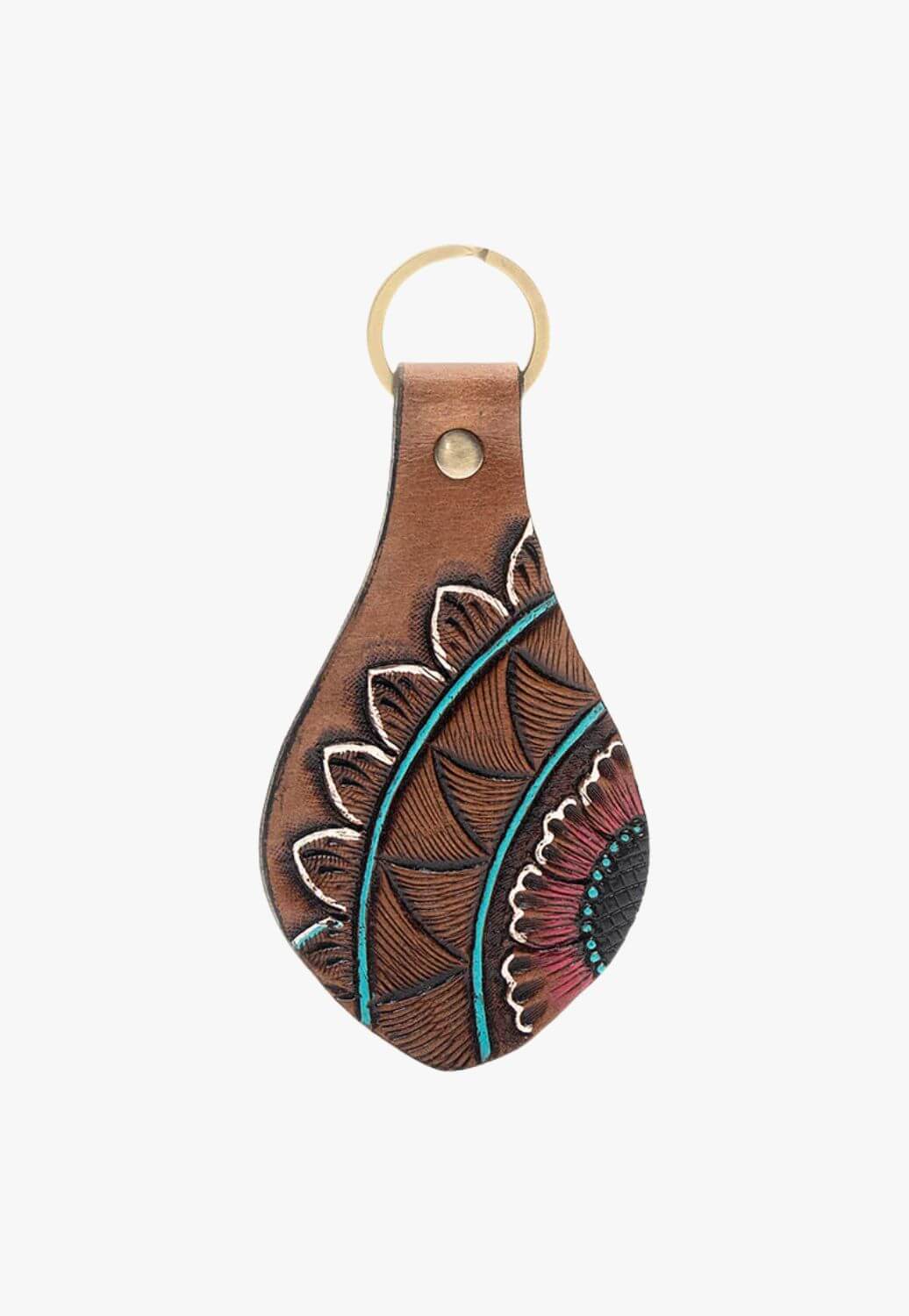 Myra Floral Glimpse Hand Tooled Key Fob