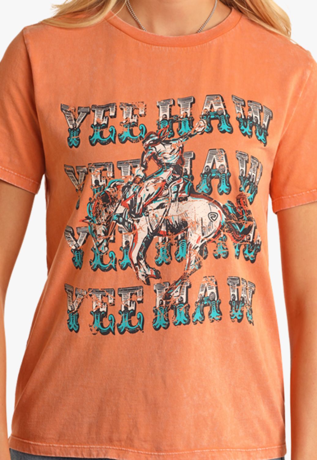 Rock and Roll Womens Yeehaw Graphic T-Shirt