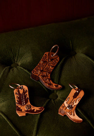 Myra Saddleblossom Leather Key Fob