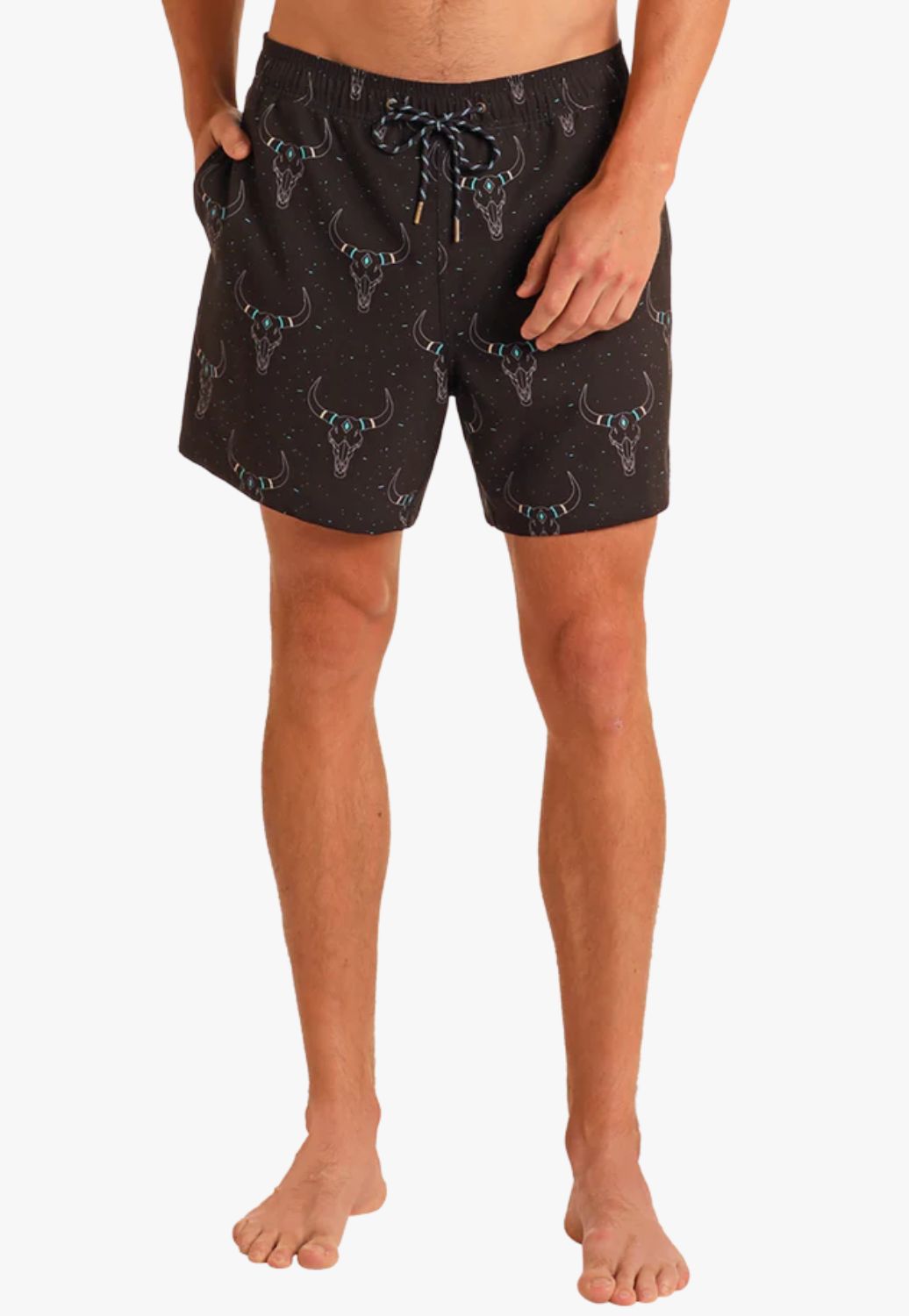 Rock and Roll Mens Longhorn Swim Volley Board Shorts