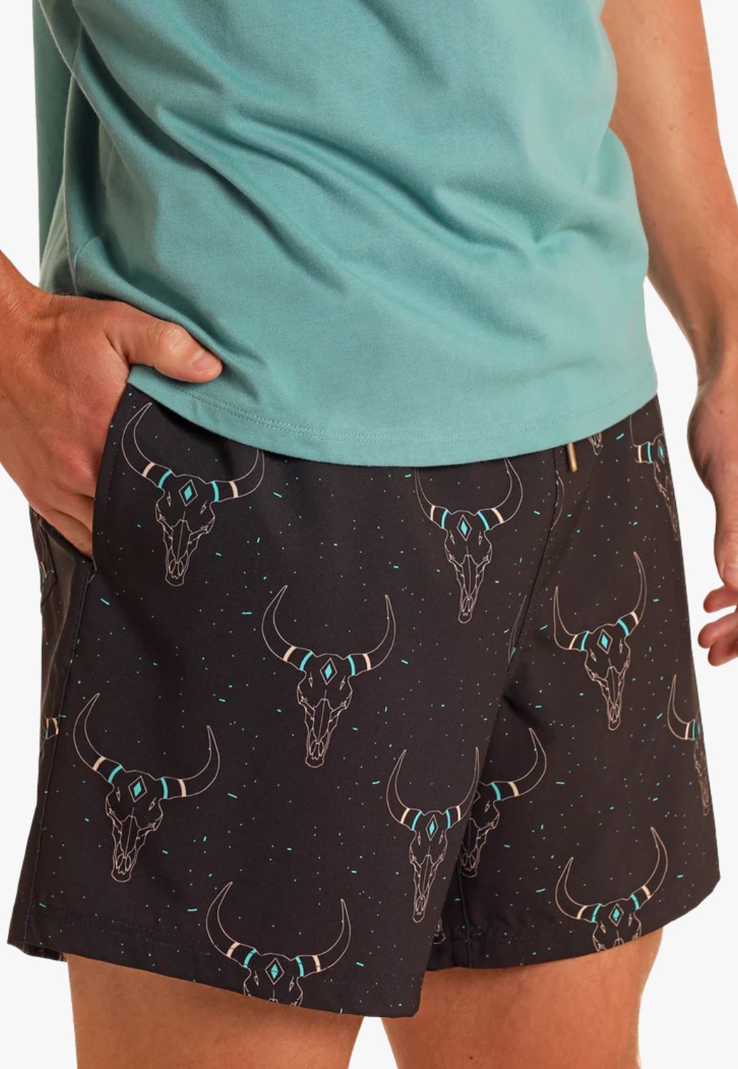Rock and Roll Mens Longhorn Swim Volley Board Shorts