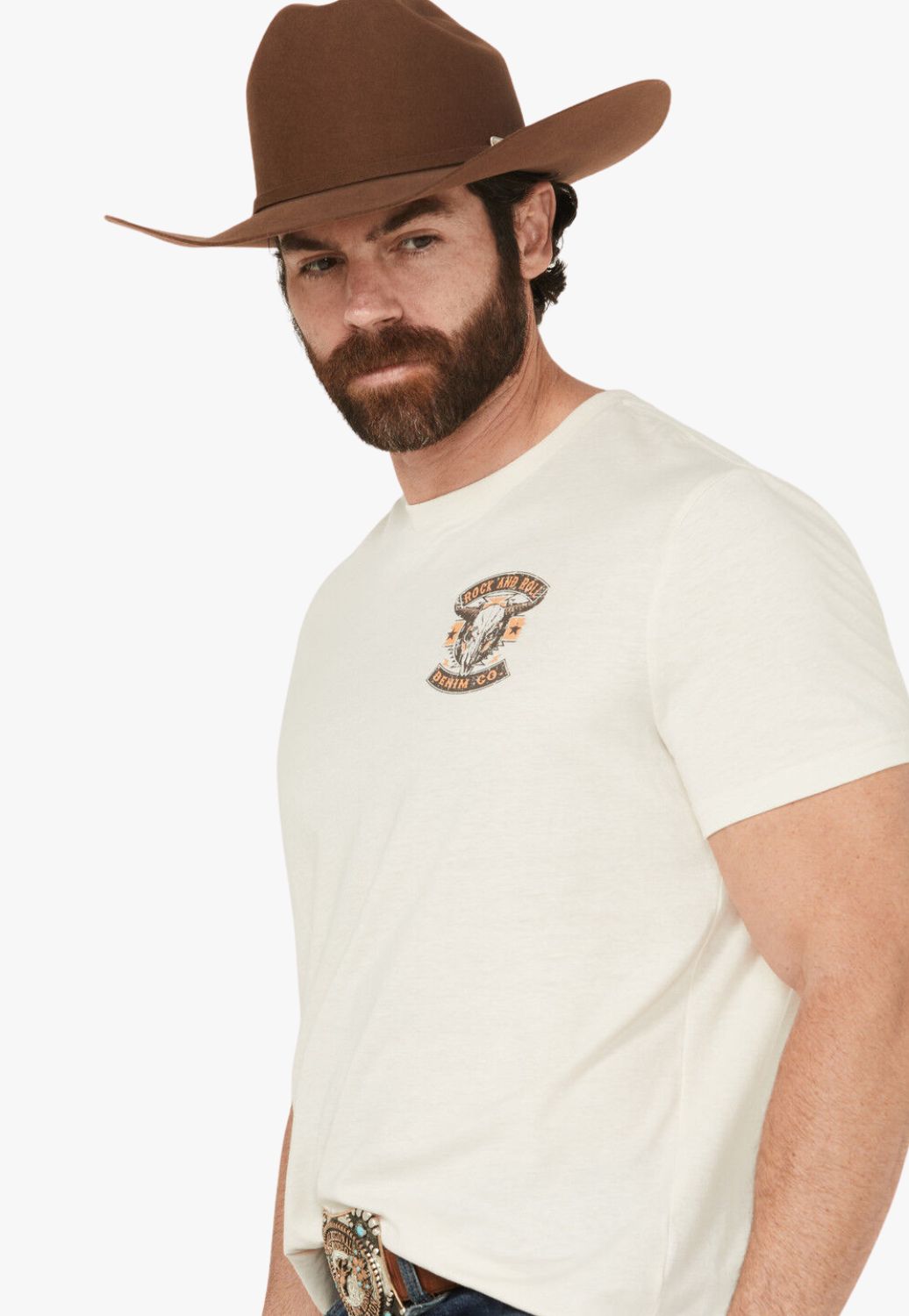 Rock and Roll Unisex Longhorn Skull Graphic T-Shirt