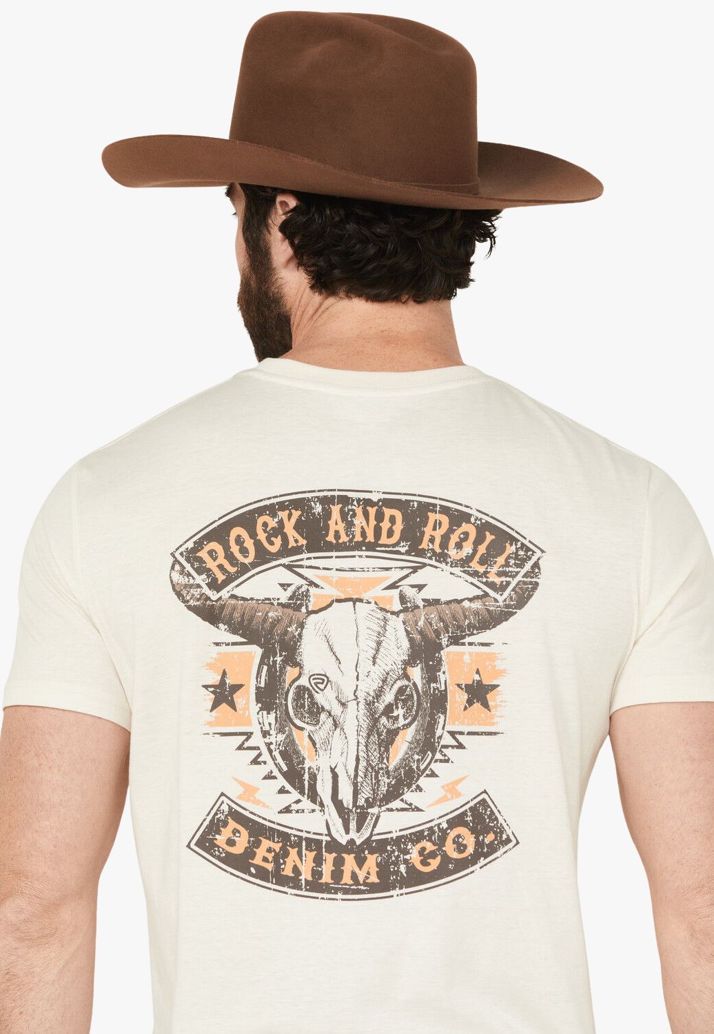 Rock and Roll Unisex Longhorn Skull Graphic T-Shirt