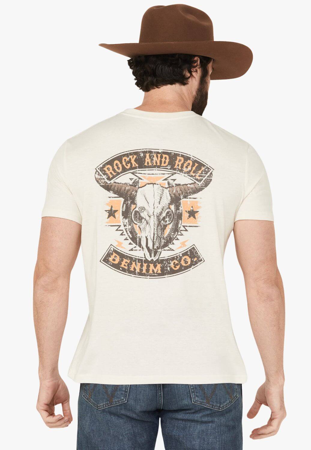Rock and Roll Unisex Longhorn Skull Graphic T-Shirt