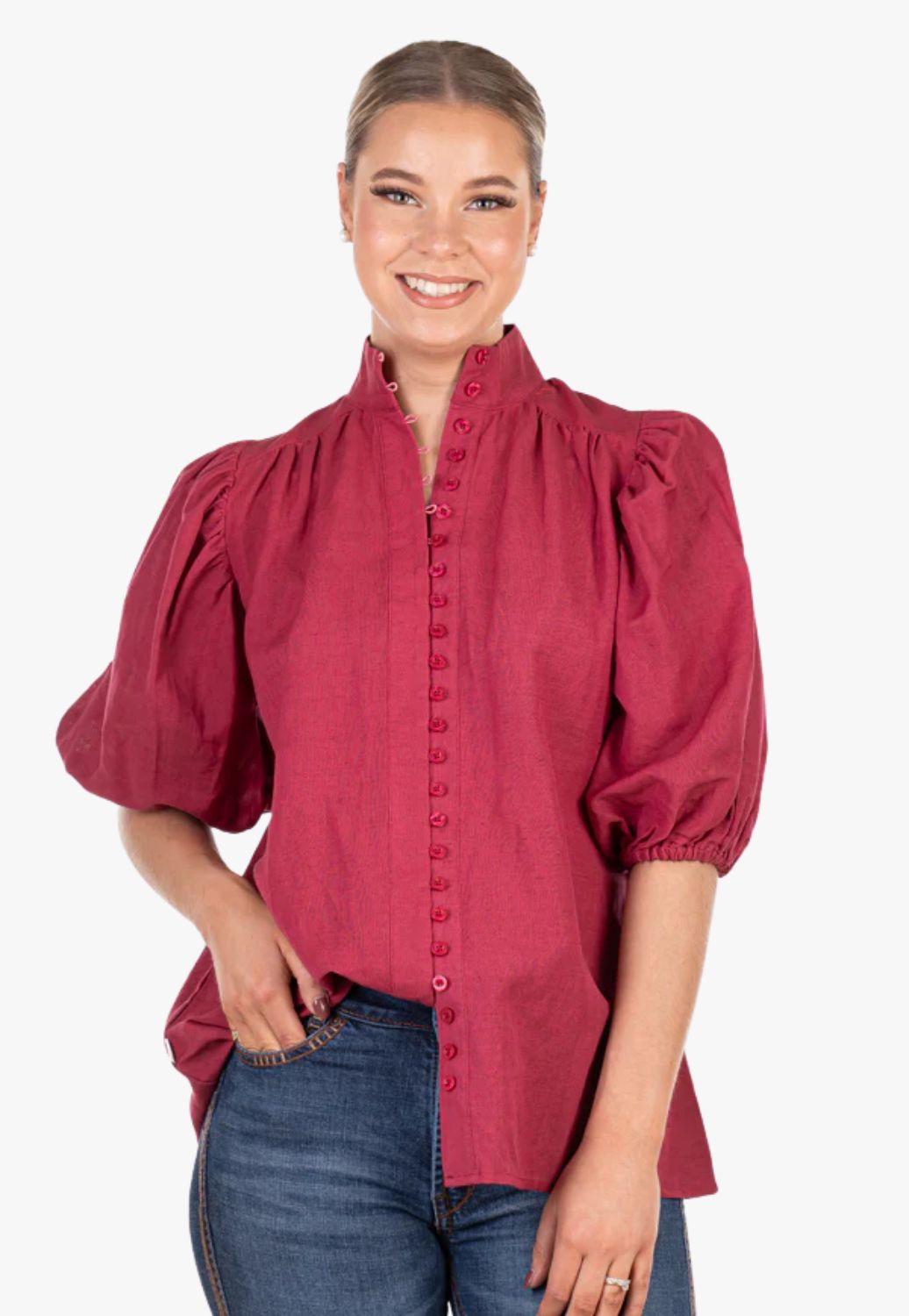 Hitchley & Harrow Womens Linen Blouse