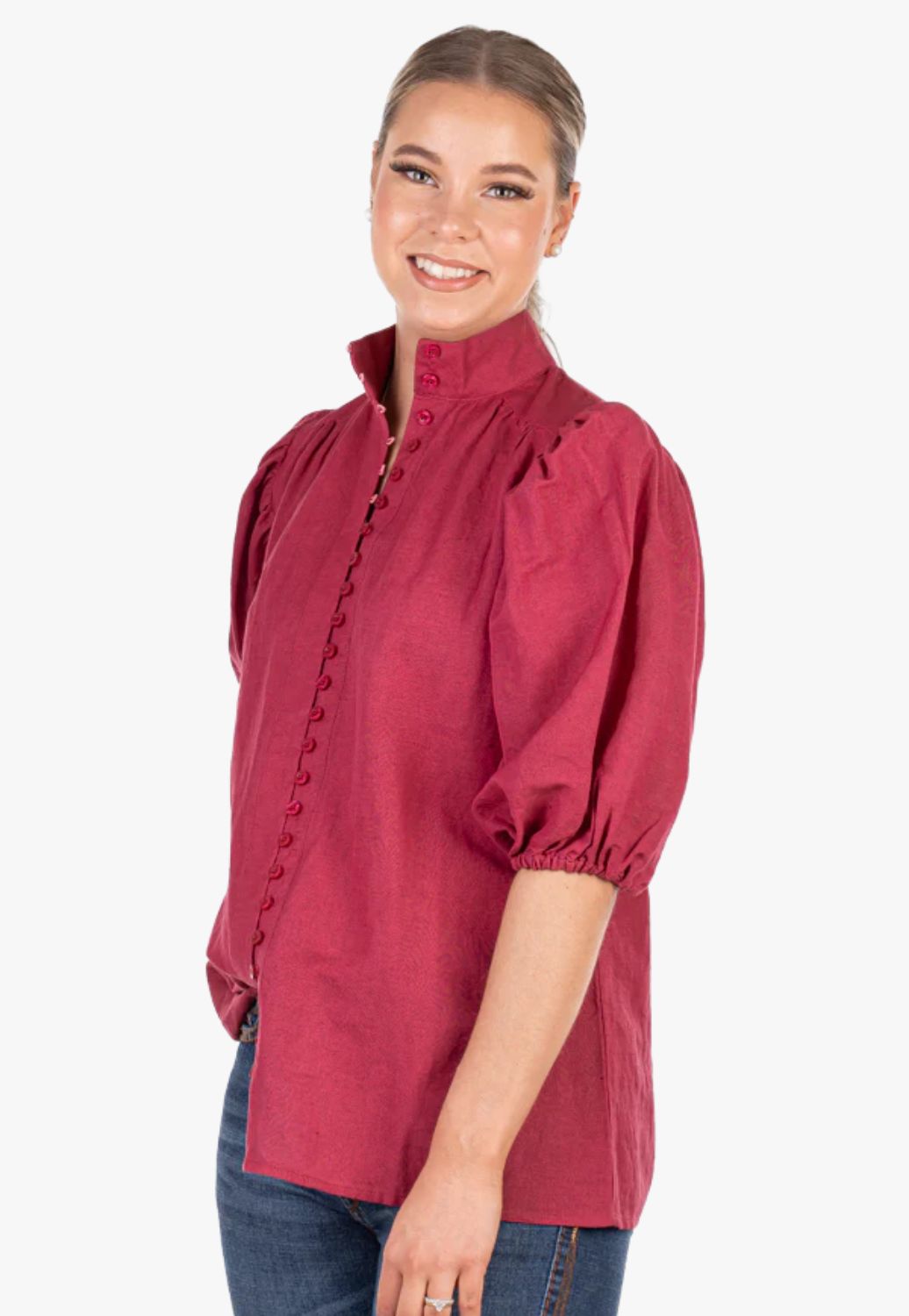 Hitchley & Harrow Womens Linen Blouse
